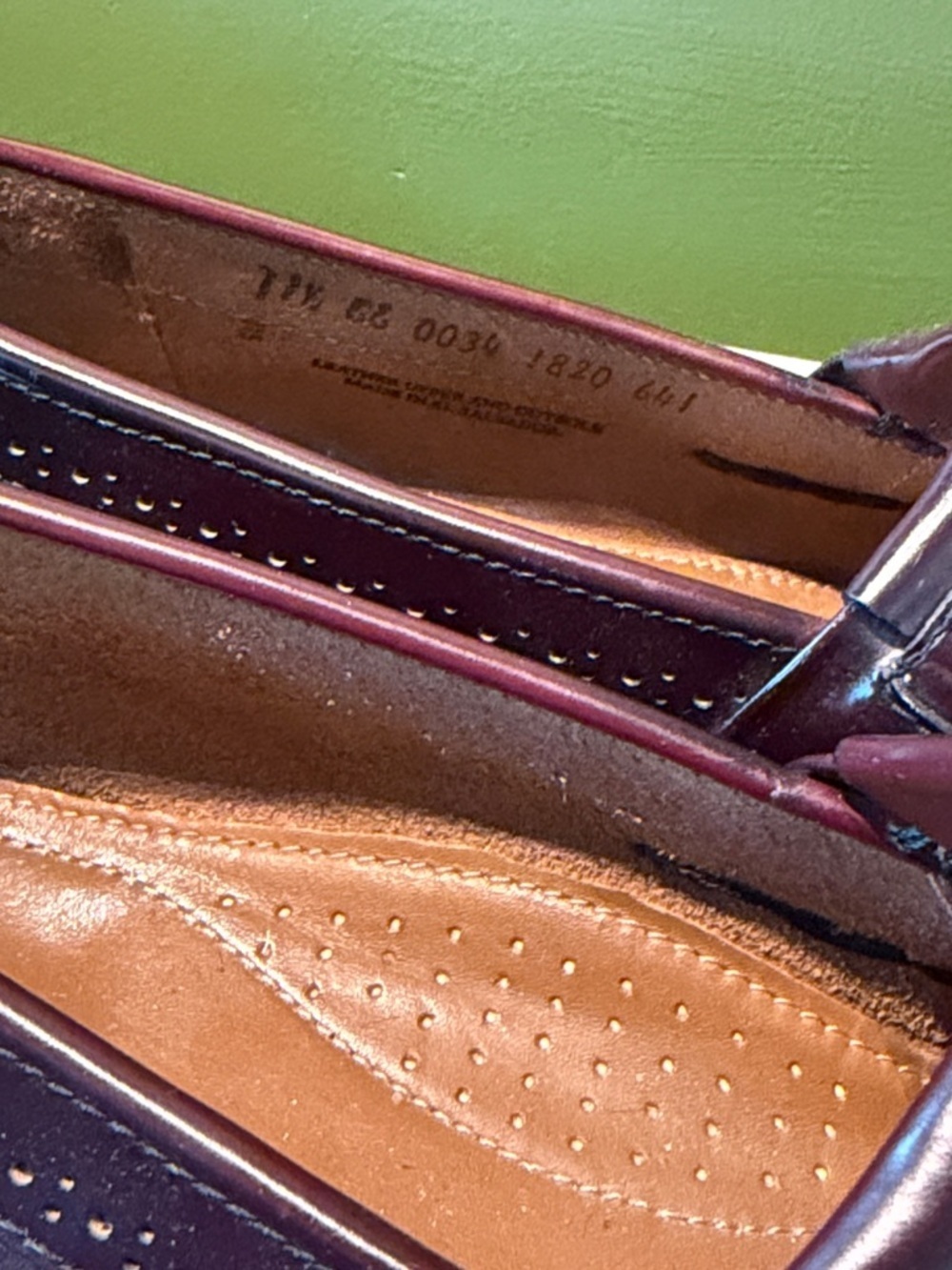 Men's Weejuns Tassel Penny Loafers in Burgundy - Picture 8 of 10